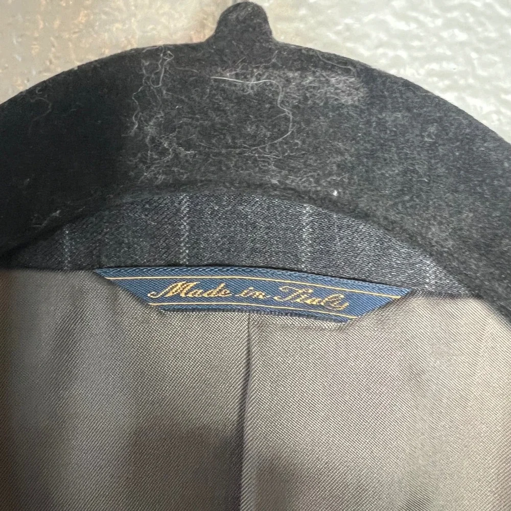 Trussini‎ Linea Nuova 46 XLong Gray Pinstripe Wool Suit Blazer Jacket Italy NEW